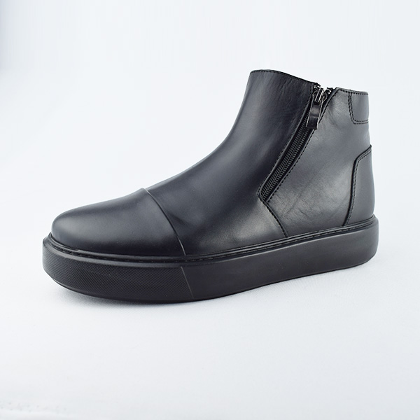 Basket pour homme 208 noir cuir ...............    Basket cuir pour homme Maroc